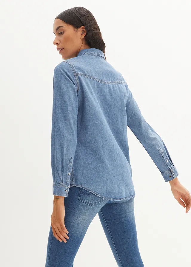 Spijkerblouse, Kleur: lichtblauw denim