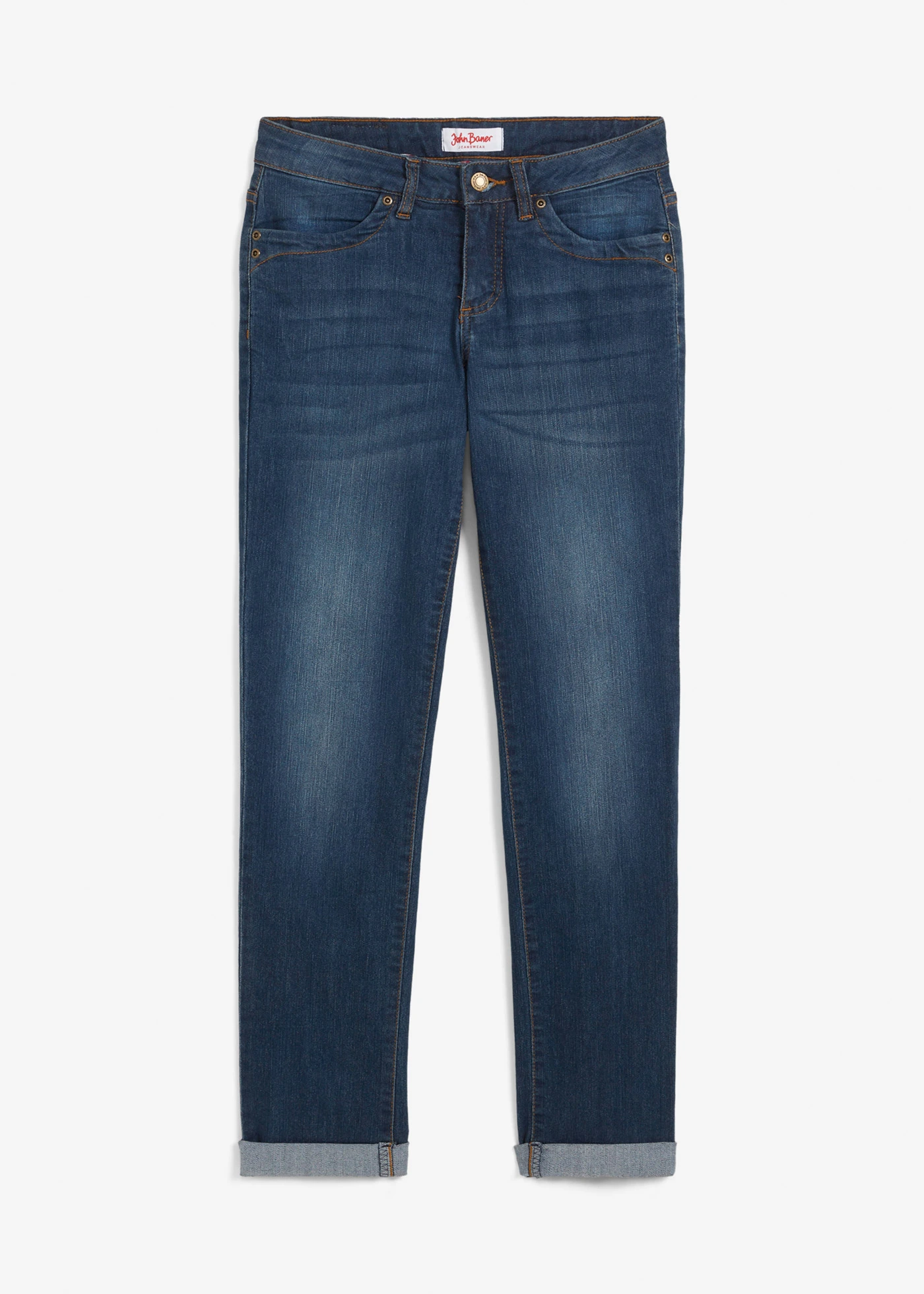 Johnny's - M Dżinsy ze stretchem straight, mid waist • cena 84,99 zł