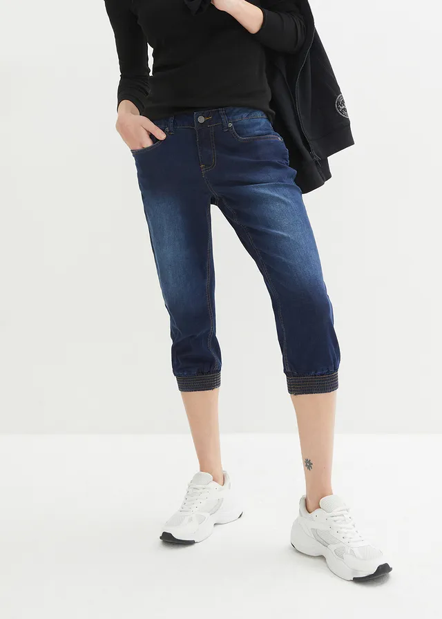 Corsaire en jean extensible • bleu foncé used • product-page.page-title-suffix