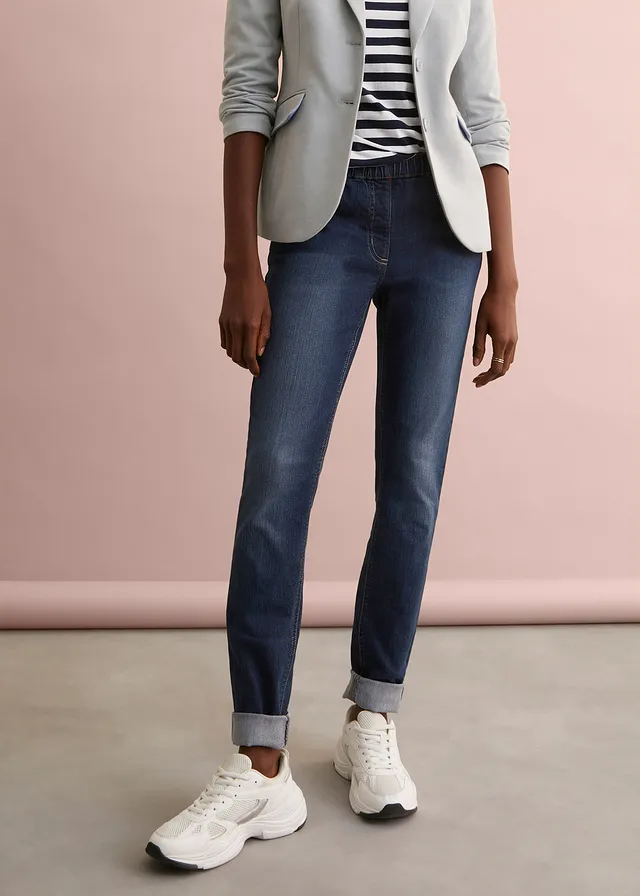 Jegíny s pohodlným pasem, Mid Waist • nočně modrý denim • bonprix obchod