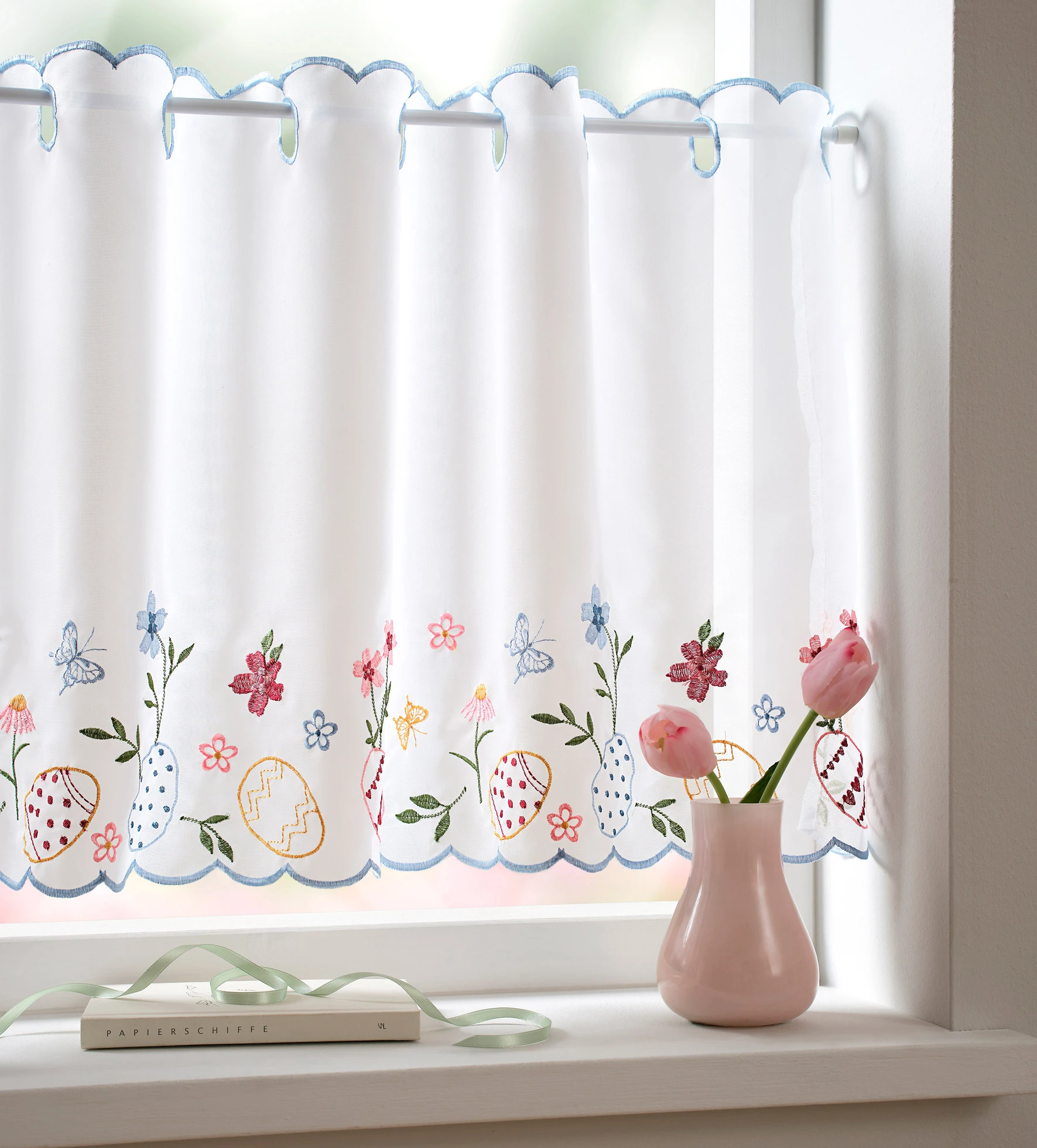 Valletje met borduursel Pasen • wit/multicolour • bonprix online shop