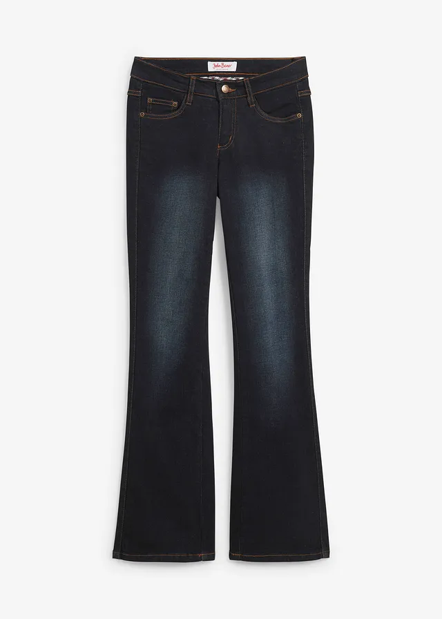 Blugi bootcut mid waist cu efect modelator