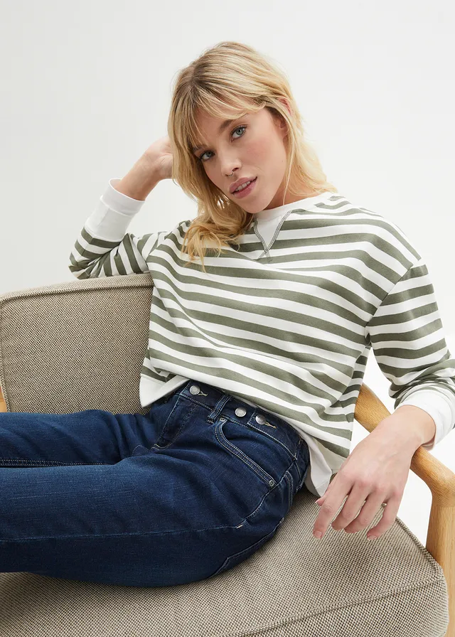 Jean Boyfriend taille mi-haute, extensible • bleu foncé used • product-page.page-title-suffix