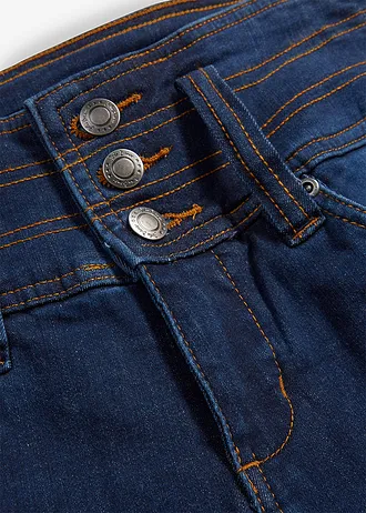 Slim džíny High Waist, stahovací • tmavě modrá used • bonprix obchod