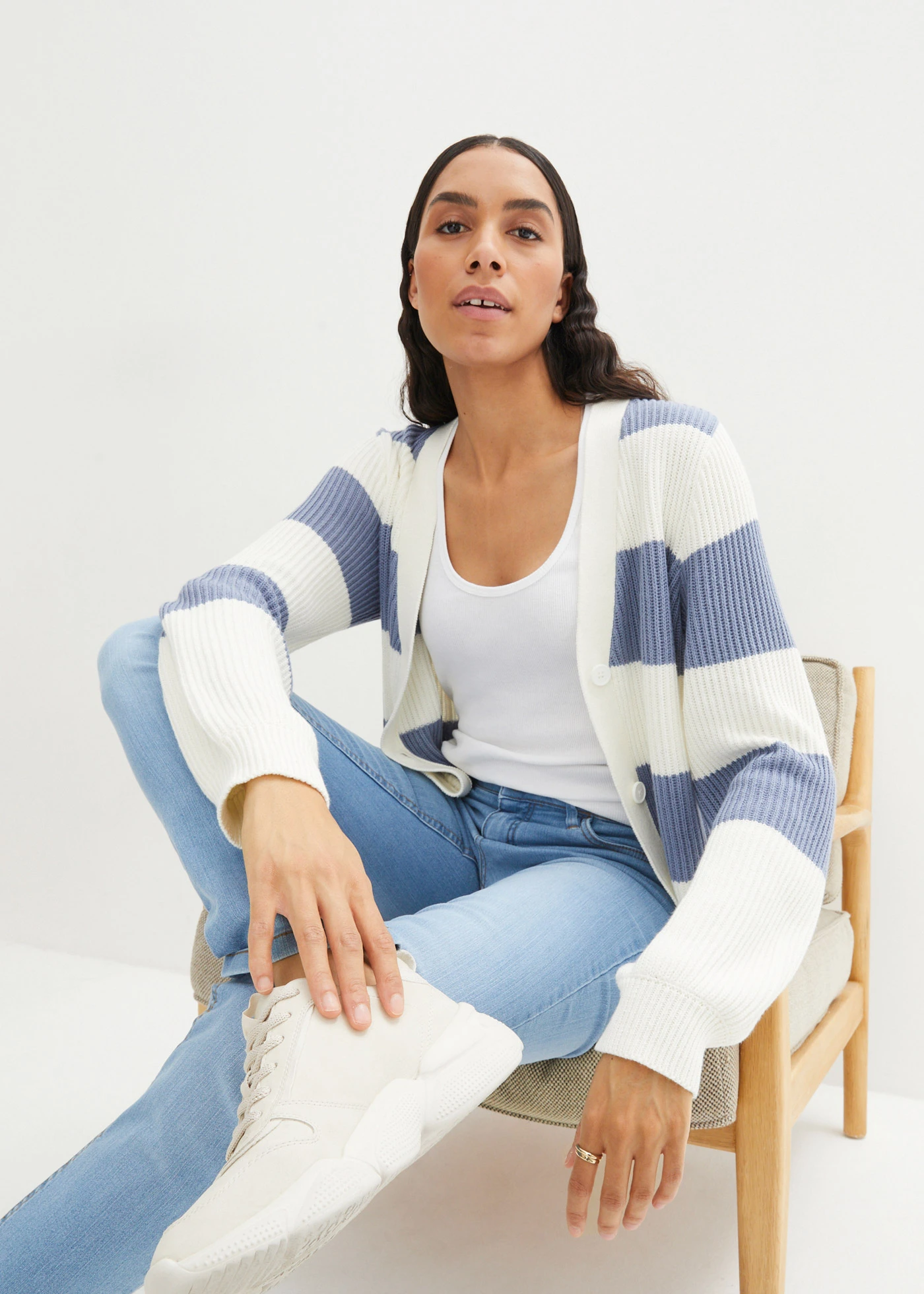 Strečové džíny Skinny, Mid Waist • světle modrá used • bonprix obchod