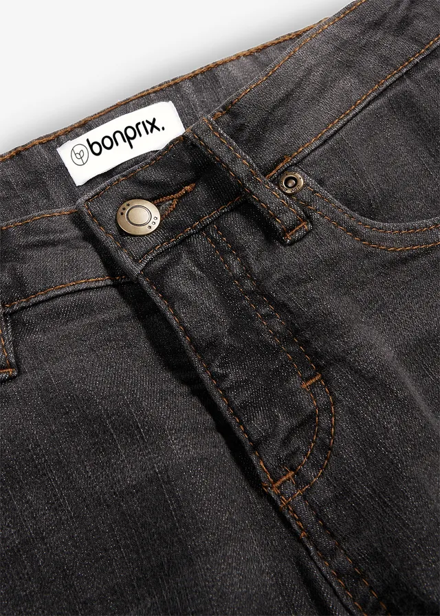 Jean bootcut taille mi-haute, extensible • noir used • product-page.page-title-suffix