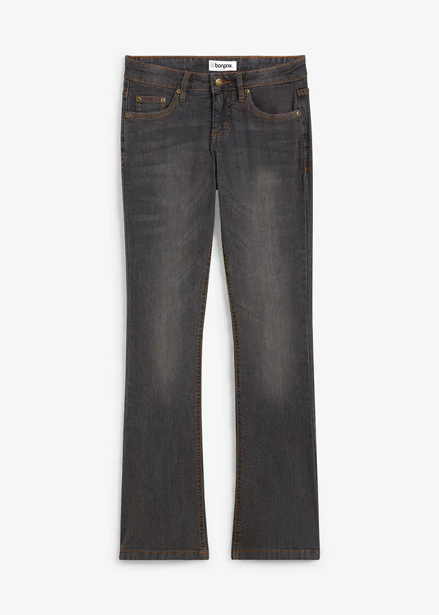 Bootcut stretch jeans, mid waist