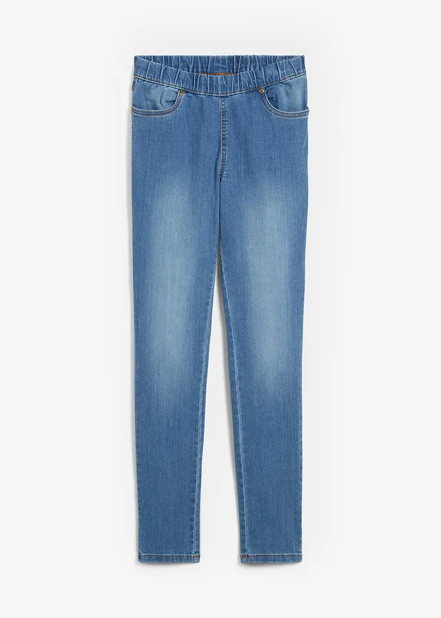 Pohodlné strečové tregíny • středně modrá used • bonprix obchod