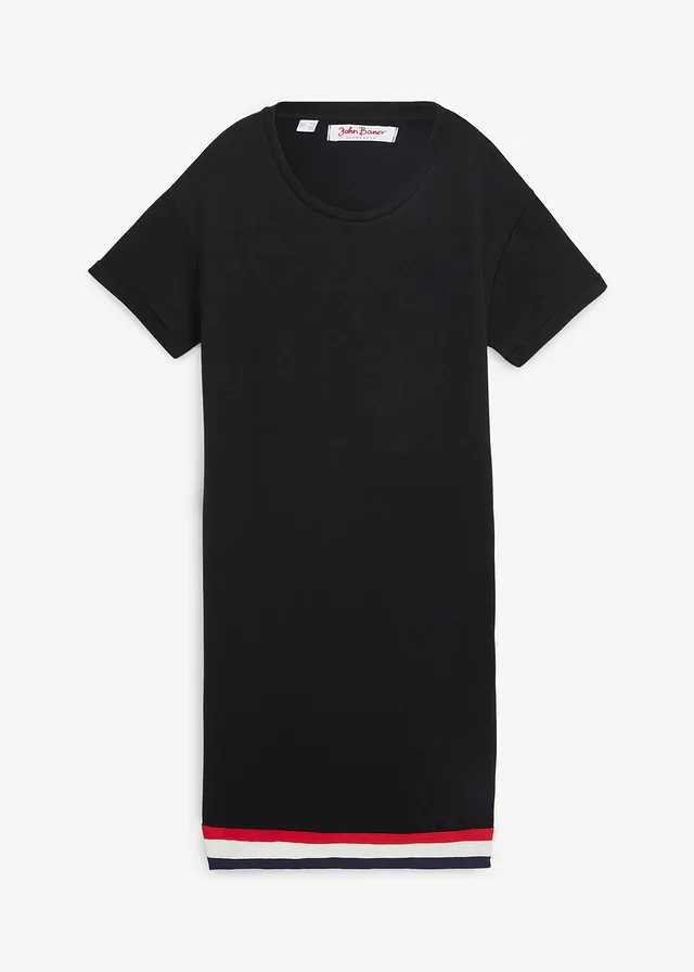 Robe en jersey doux, Couleur: noir