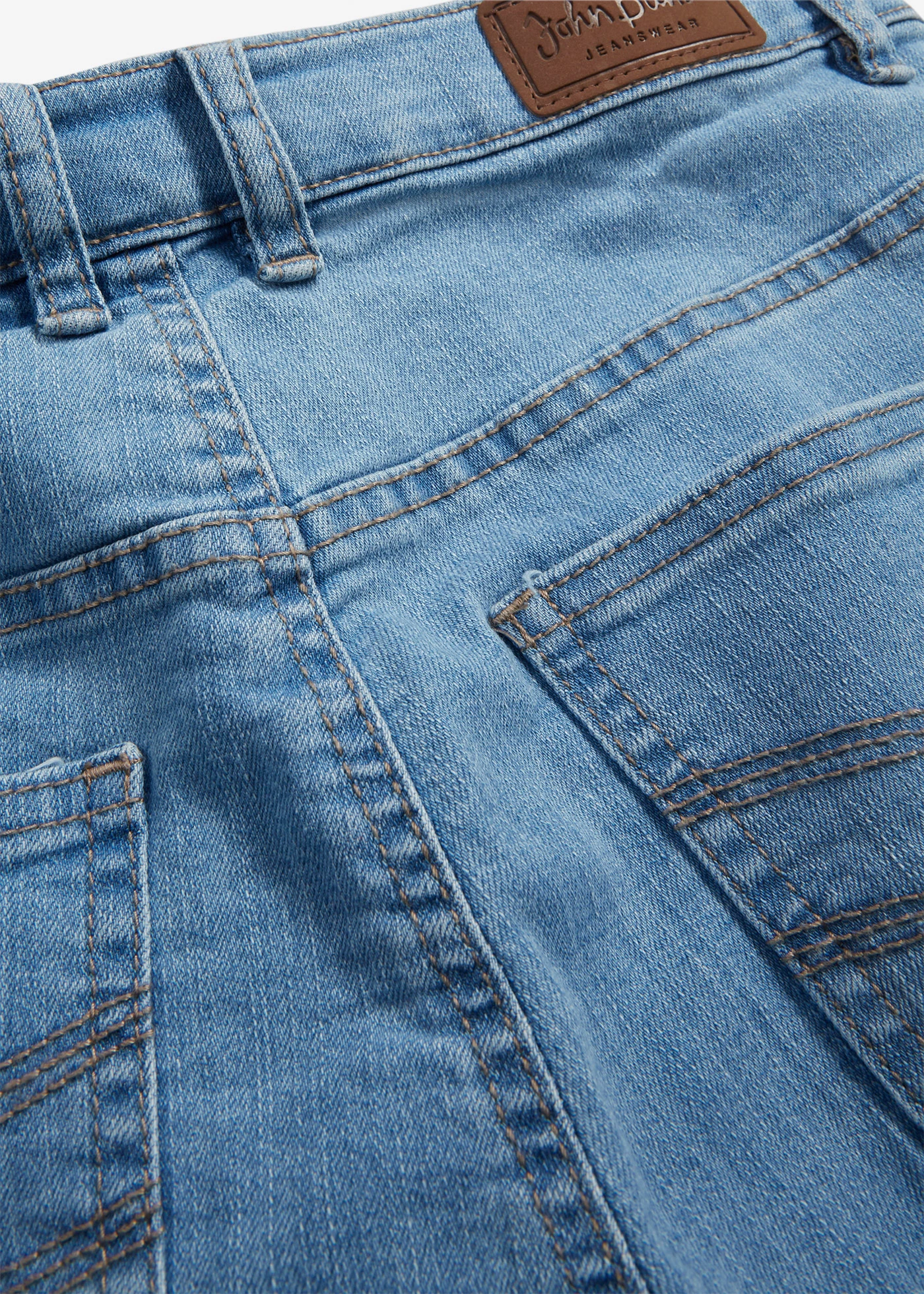 Jean droit taille mi-haute, extensible • bleu clair used • Boutique bonprix