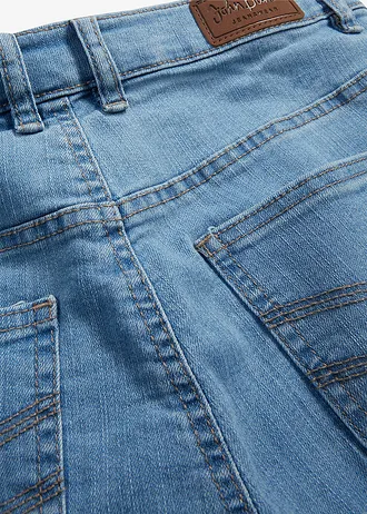 Jean droit taille mi-haute, extensible • bleu clair used • Boutique bonprix