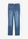 Blugi Straight Mid Waist, Stretch, culoare: albastru denim uzat