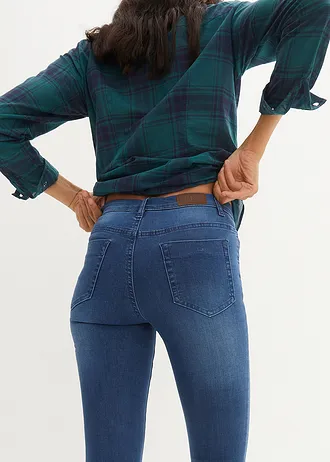 Stahovací džíny, Slim Fit, High Waist • modrá used • bonprix obchod