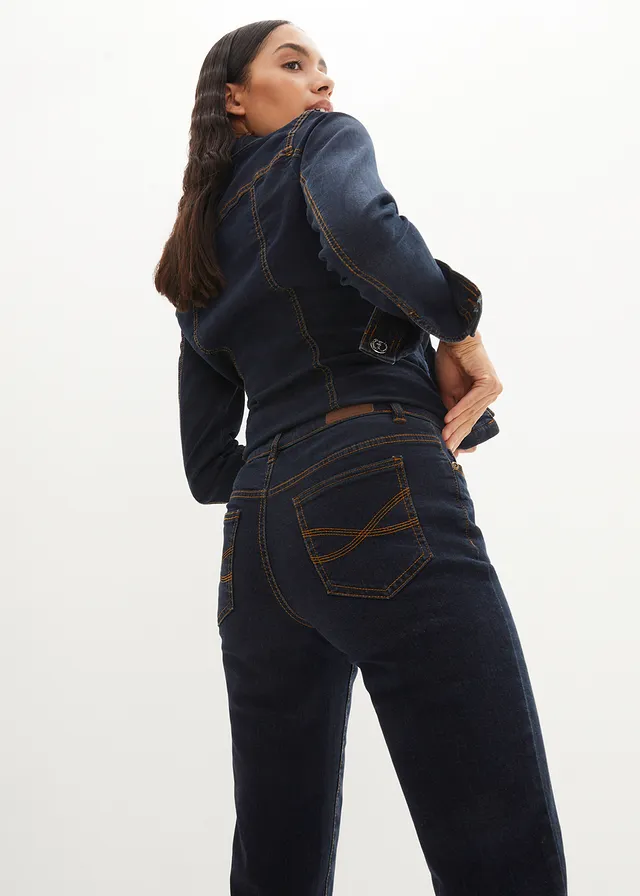 Jean Mom taille mi-haute, long • bleu foncé • product-page.page-title-suffix