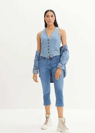 7/8 jeans, comfort stretch, Kleur: lichtblauw used