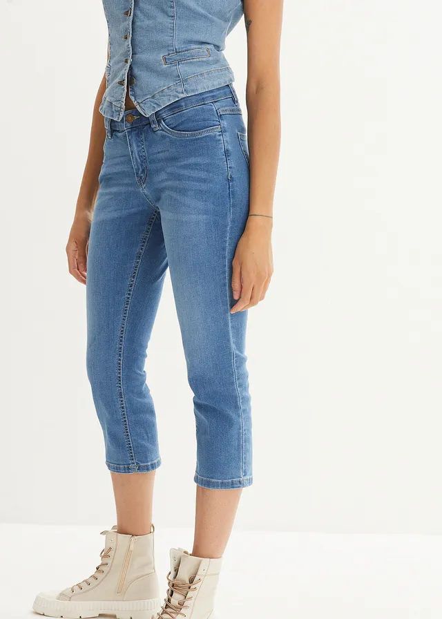 7/8 jeans, comfort stretch, Kleur: lichtblauw used