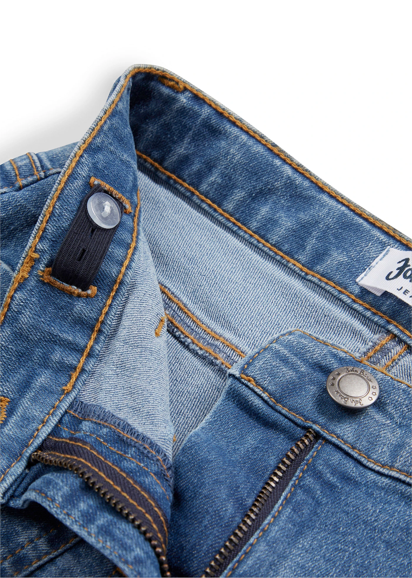 Wygodne dżinsy rozszerzane, mid waist, z wygodnym pasem • niebieski denim • sklep bonprix