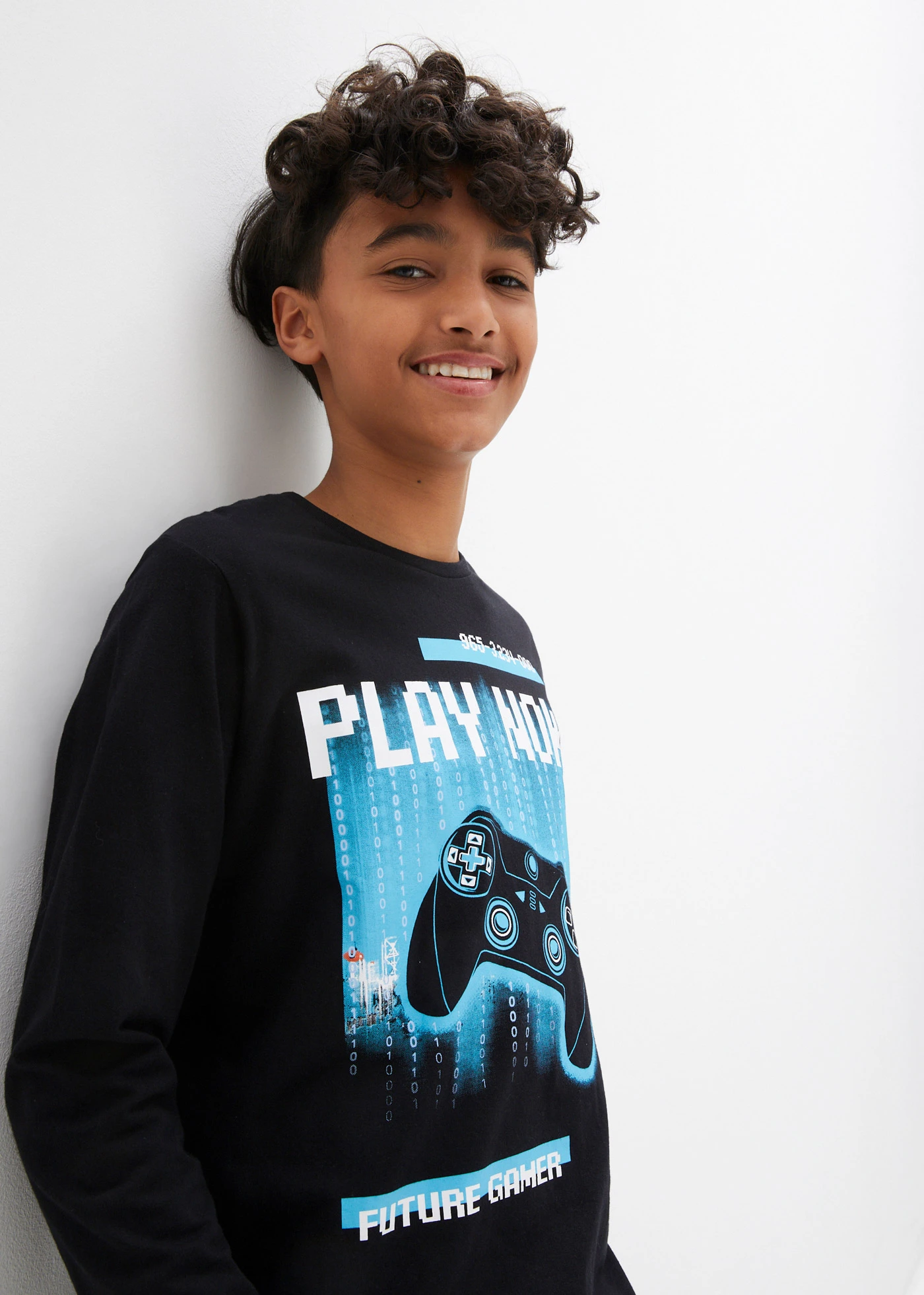 Triko s dlouhým rukávem, z čisté organické bavlny • černá • bonprix obchod