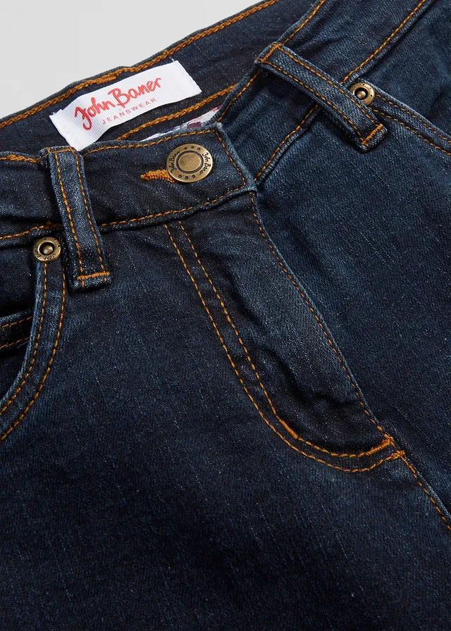 Bootcut stretch jeans, high waist • donkerblauw denim • product-page.page-title-suffix