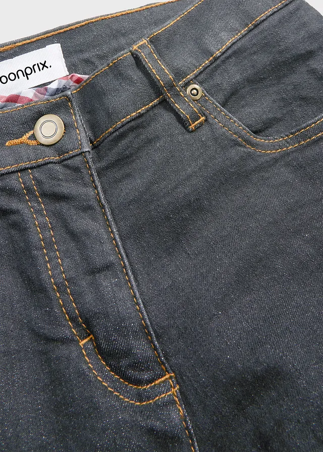 Strečové džíny Straight, Mid Waist • černá • bonprix obchod