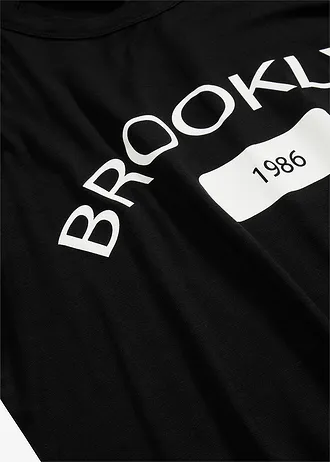 T-shirt en viscose douce • noir imprimé • Boutique bonprix