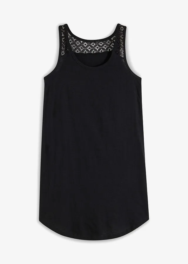 Robe en jersey coton avec dentelle