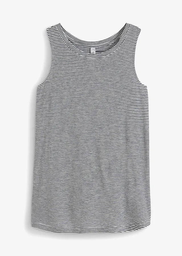 Top met knoopsluiting achter