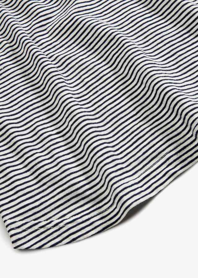 Top avec boutons dans le dos • bleu/écru rayé • product-page.page-title-suffix