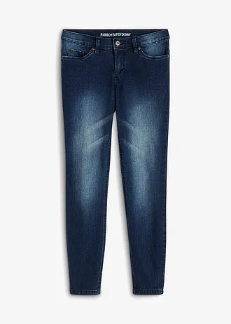Džíny Super Skinny, Mid Waist, zkrácené • tmavě modrý denim • bonprix obchod