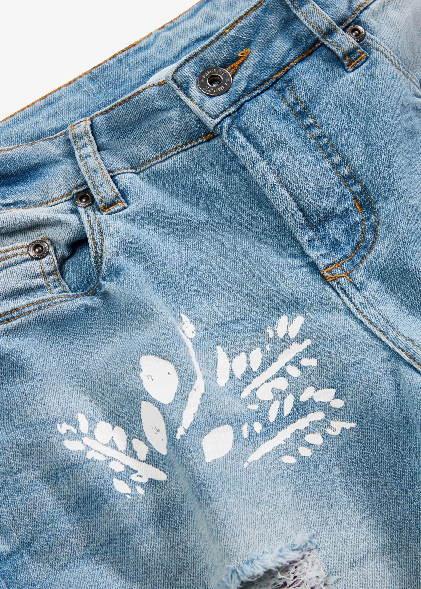 Džíny s potiskem, Straight, Mid Waist • světle modrý denim • bonprix obchod