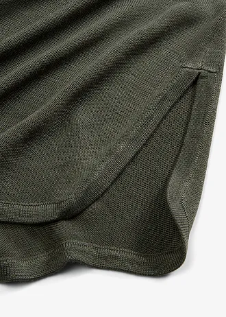 Sweter z cienkiej dzianiny z rękawami 3/4 • zielony eukaliptusowy • sklep bonprix