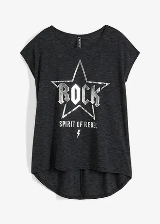 Dlouhé tričko z měkké viskózové směsi • černá • bonprix obchod