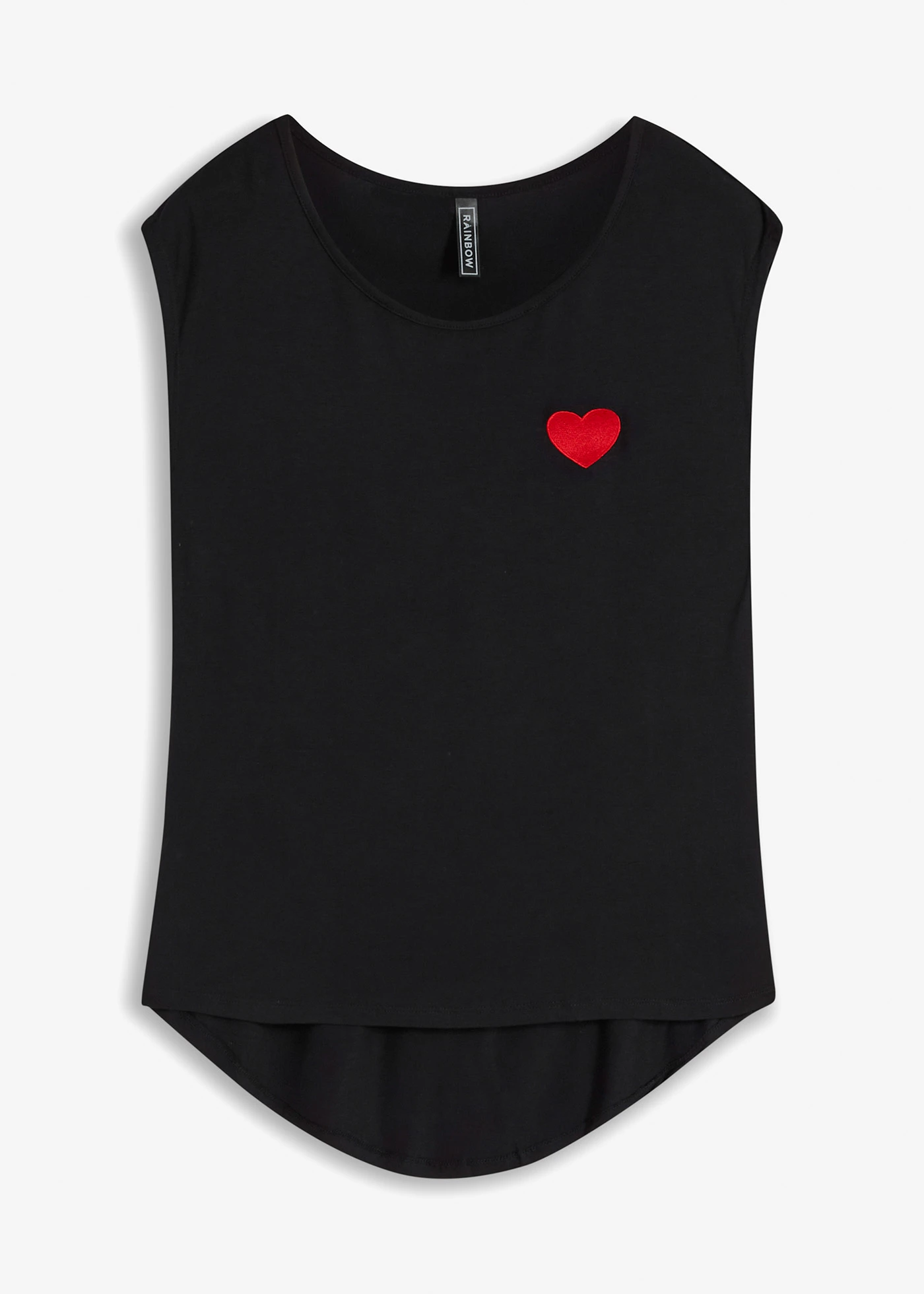 High-low shirt in een soepele viscosemix • zwart • bonprix online shop