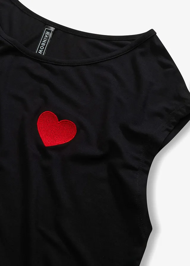 T-shirt fluide, plus long derrière • noir • product-page.page-title-suffix