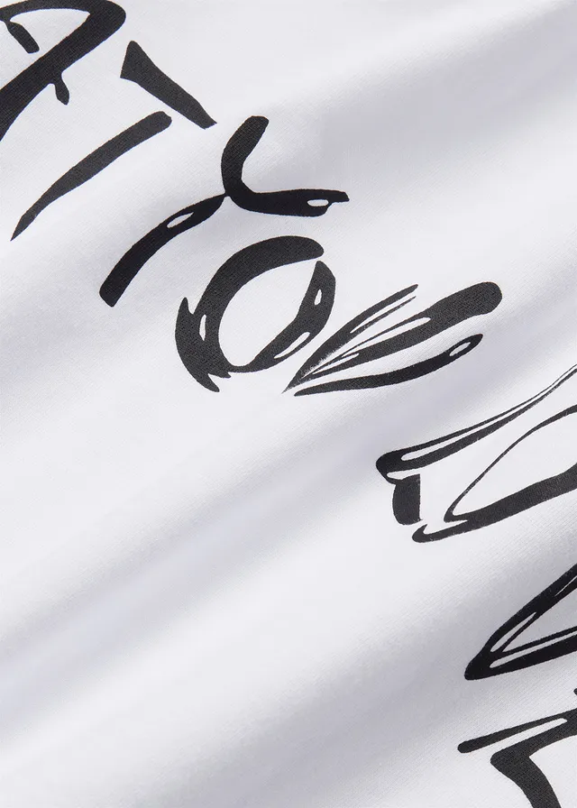 T-shirt oversize 100% coton • blanc message imprimé • product-page.page-title-suffix