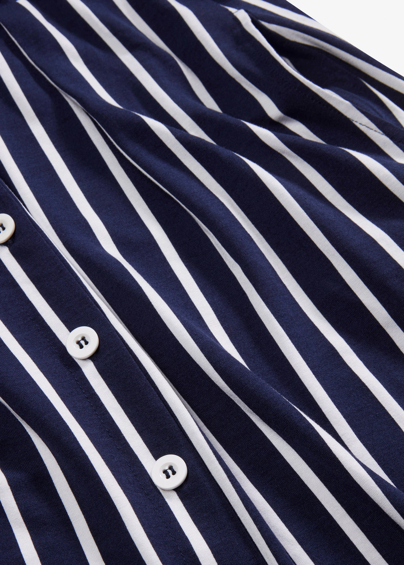 Midi šaty z měkké směsi viskózy a elastanu • tmavě modro-bílá s proužky • bonprix obchod