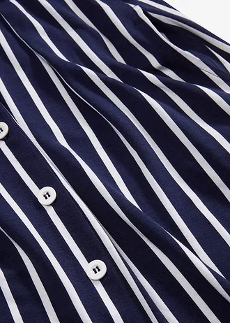 Midi šaty z měkké směsi viskózy a elastanu • tmavě modro-bílá s proužky • bonprix obchod
