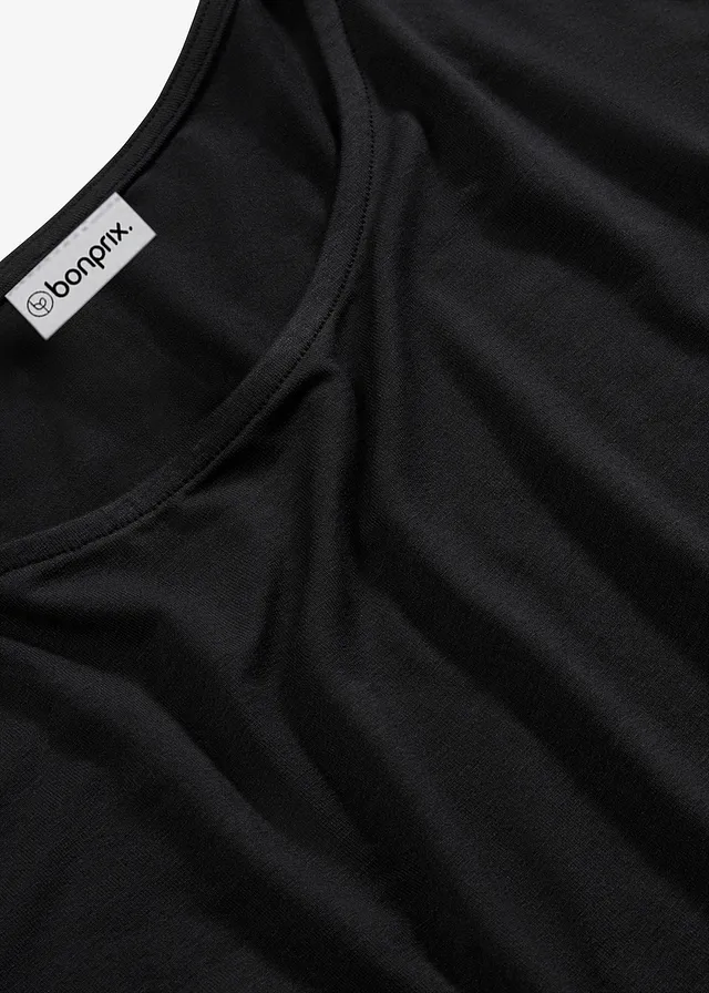 Shirt in een viscosemix • zwart • product-page.page-title-suffix