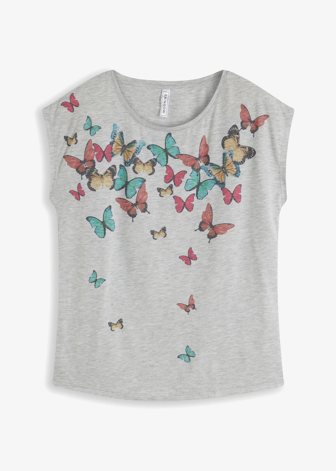 Shirt in een zachte viscosemix • grijs gemêleerd plus size • bonprix online shop