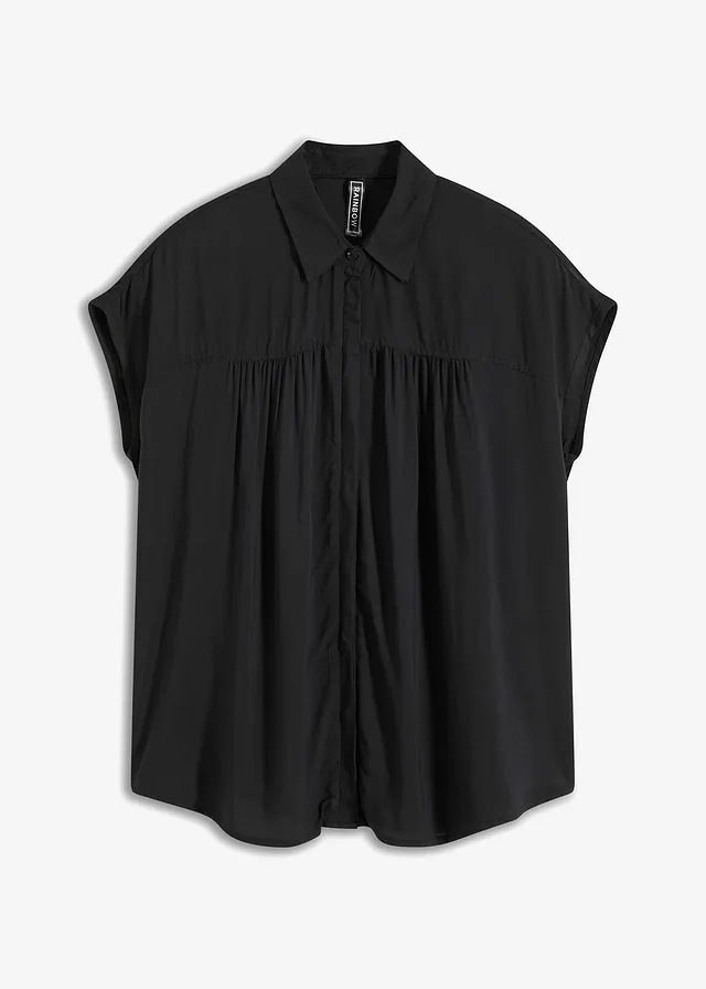 Oversized halenkový top • černá • bonprix obchod