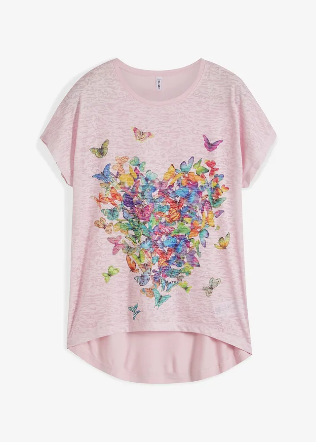 T-shirt à imprimé papillon