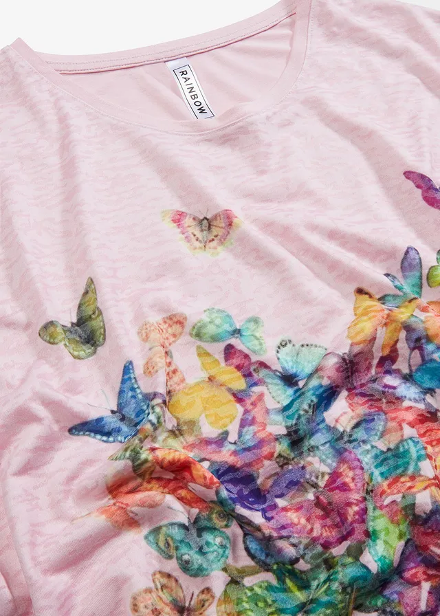 T-shirt à imprimé papillon • rose imprimé • product-page.page-title-suffix