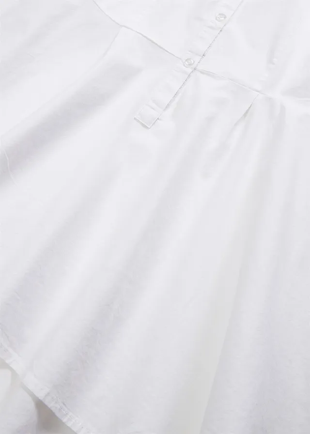 Lange blouse met volant • wit • product-page.page-title-suffix