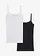 Lot de 2 tops à fines bretelles 100% coton, Couleur: blanc+noir