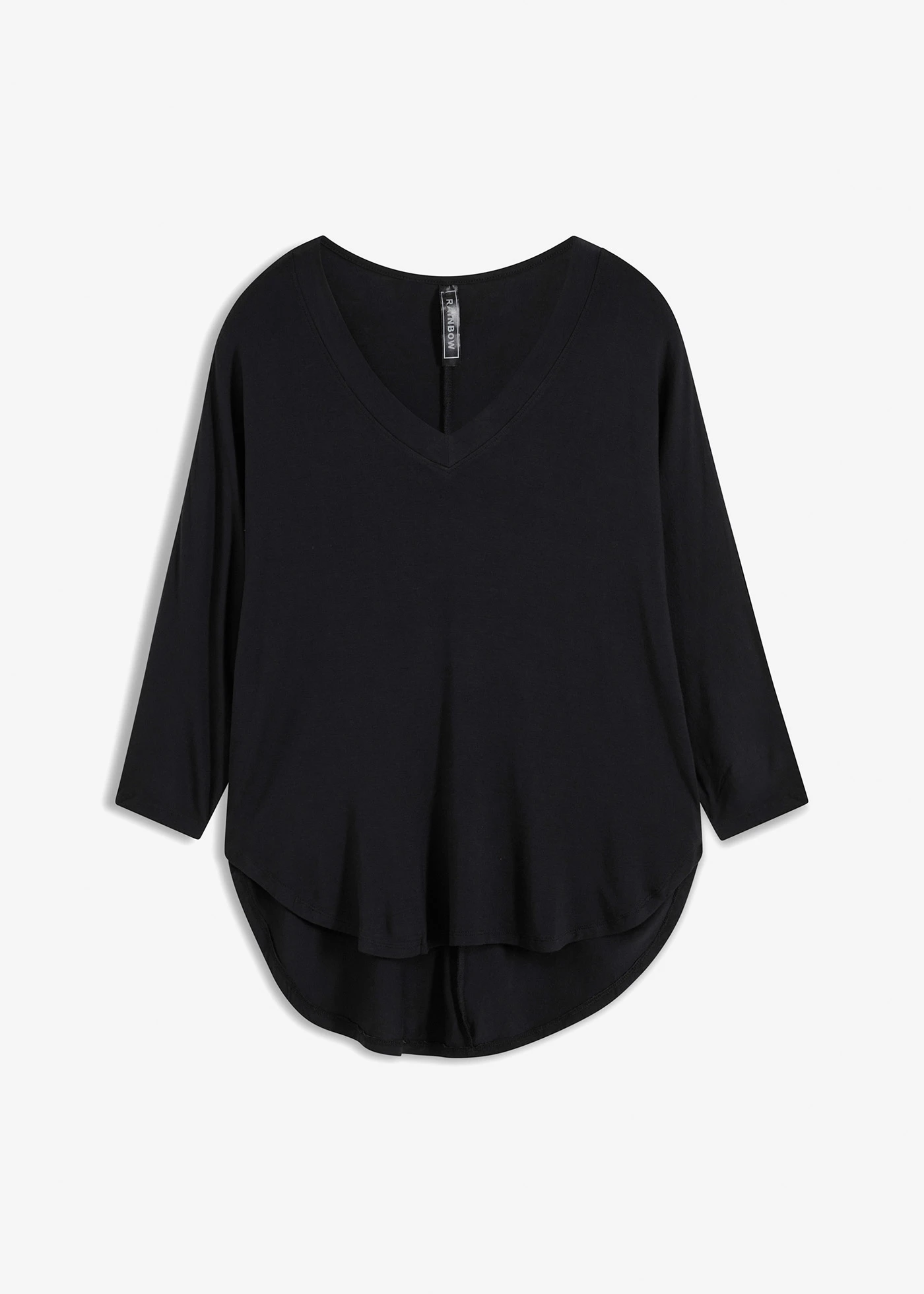 Shirt in een mix van viscose en elastan • zwart • bonprix online shop