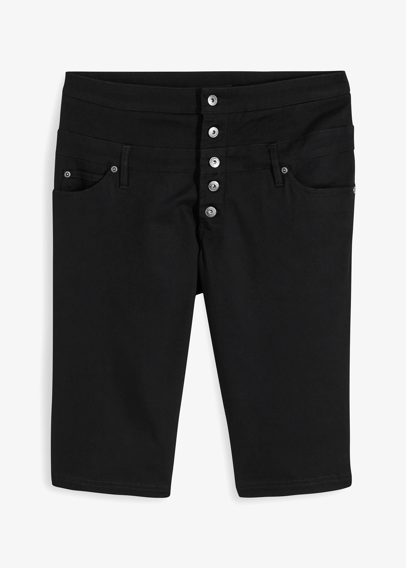 Bermudy z elastické bavlněné směsi • černá • bonprix obchod