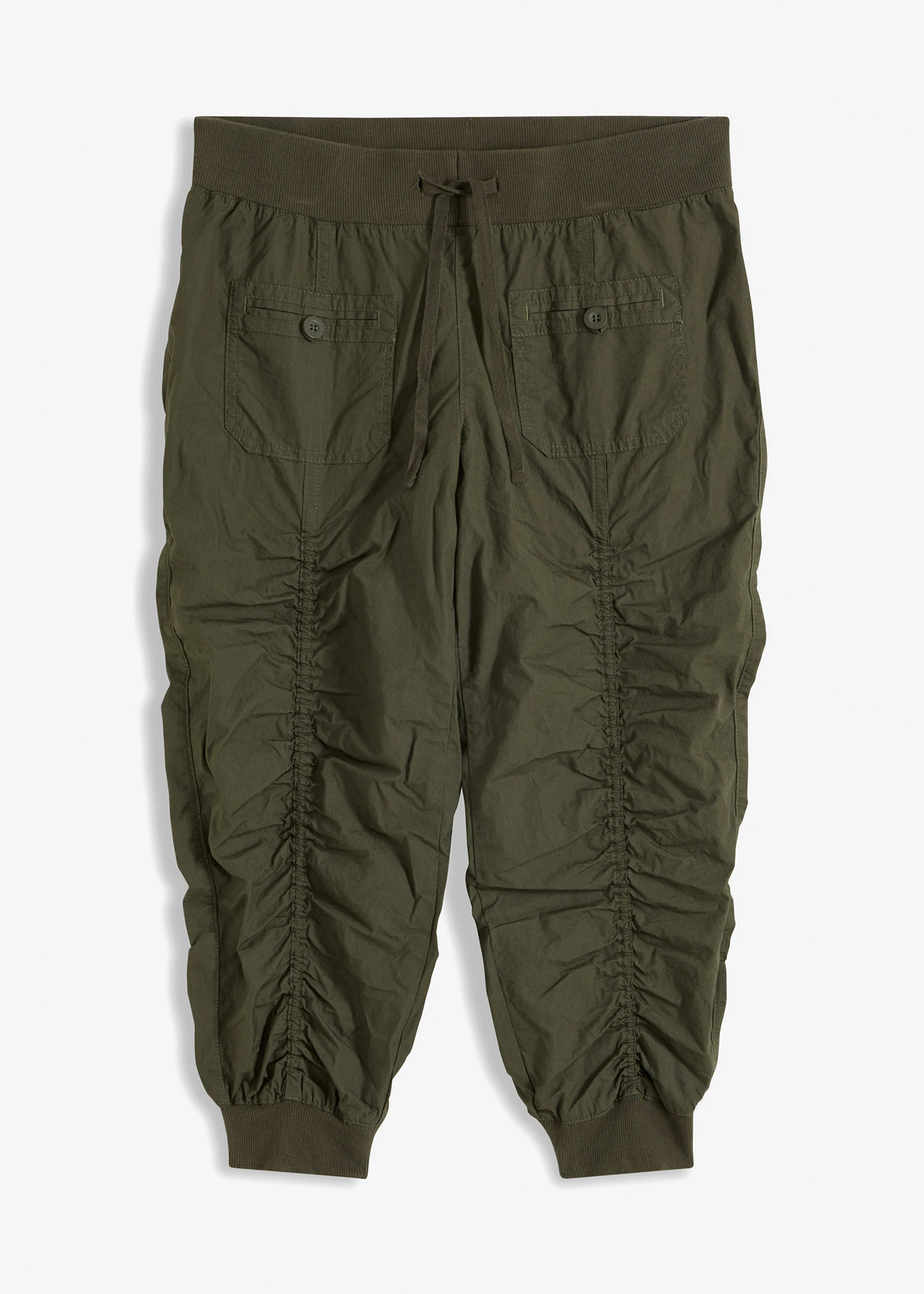 Comfortabele 3/4 broek van puur katoen • olijfgroen • bonprix online shop