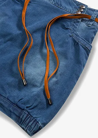 Spódniczka dżinsowa ze średnim stanem • niebieski denim • sklep bonprix