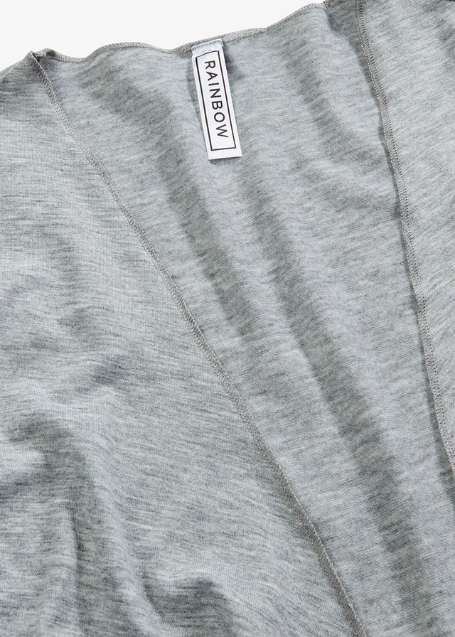 Jachetă tricot din material moale cu viscoză • gri deschis melanj • magazin bonprix