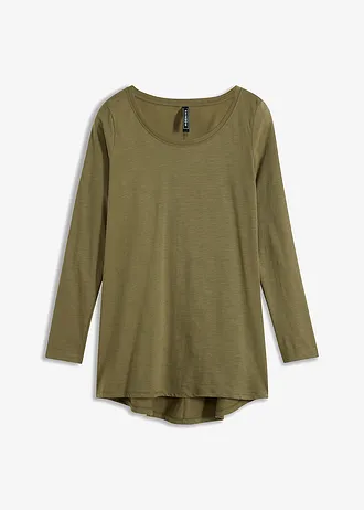 Longsleeve van licht slubjersey materiaal